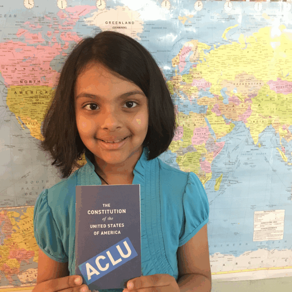 Pragna: ACLU-NH's Youngest Fan