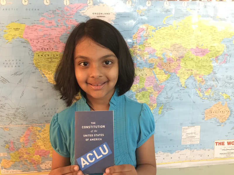 Pragna: ACLU-NH's Youngest Fan