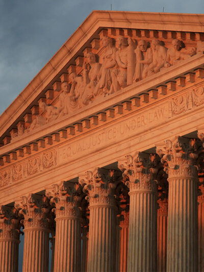 Supreme Court at sunset