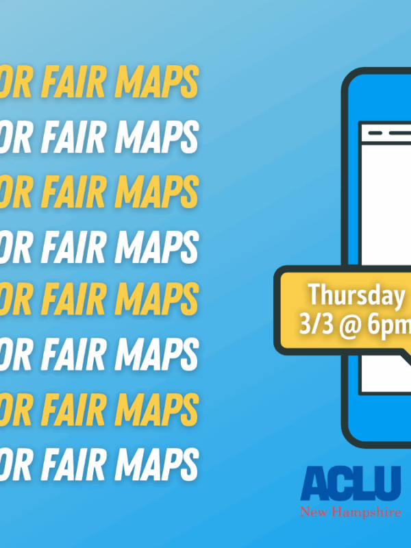 Phone bank for fair maps event hosted by ACLU-NH and 603 Forward