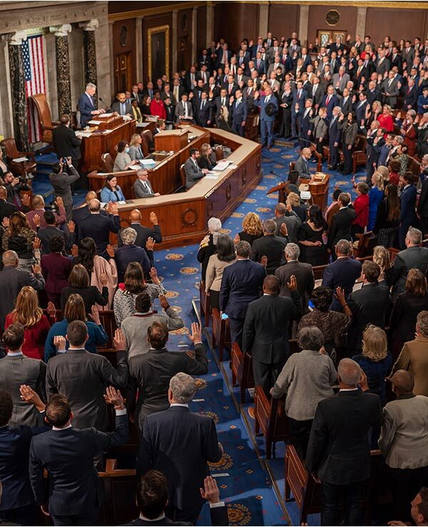 New members of Congress being sworn in at the US Capitol on Saturday, January 07, 2023.
