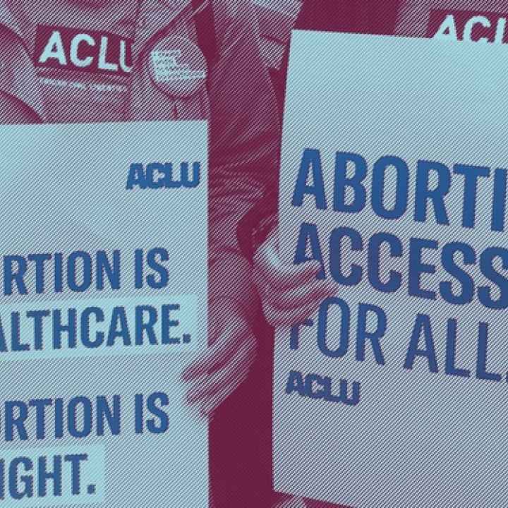 signs read abortion is healthcare abortion is a right, abortion access for all
